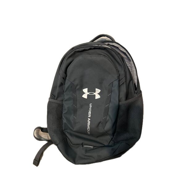 Under Armour Gray Black Hustle 5.0 Backpack - Picture 1 of 4
